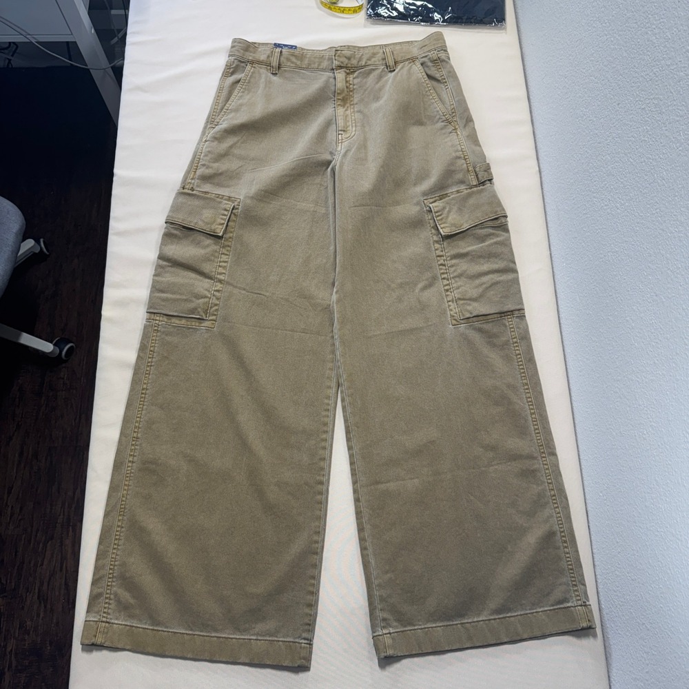 Gap Baggy Cargo Pants Size 10 Hayes Brown Wide Leg Utility Streetwear High Rise